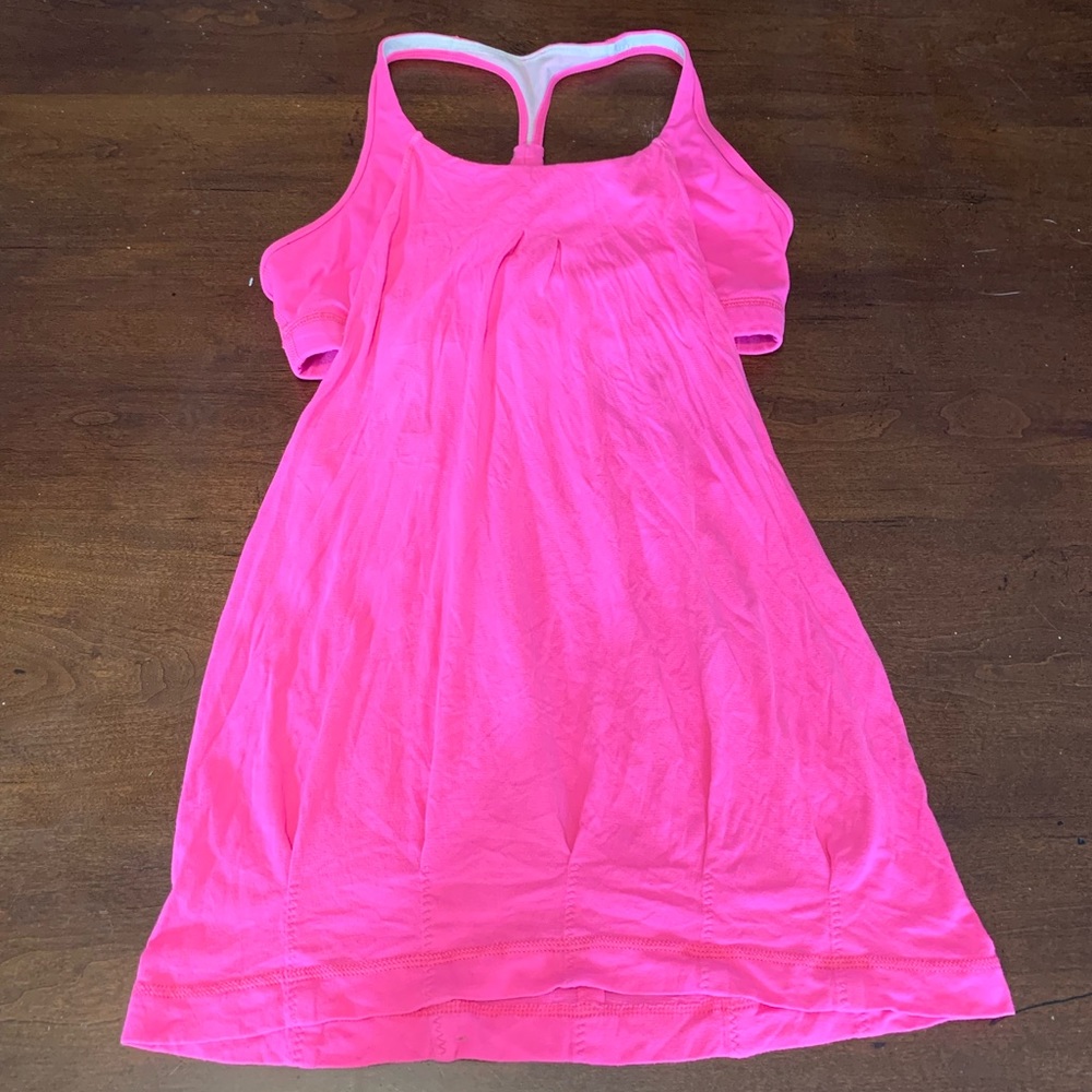 Lululemon Pink Racerback Tank w/ Built-In Bra Sz 6